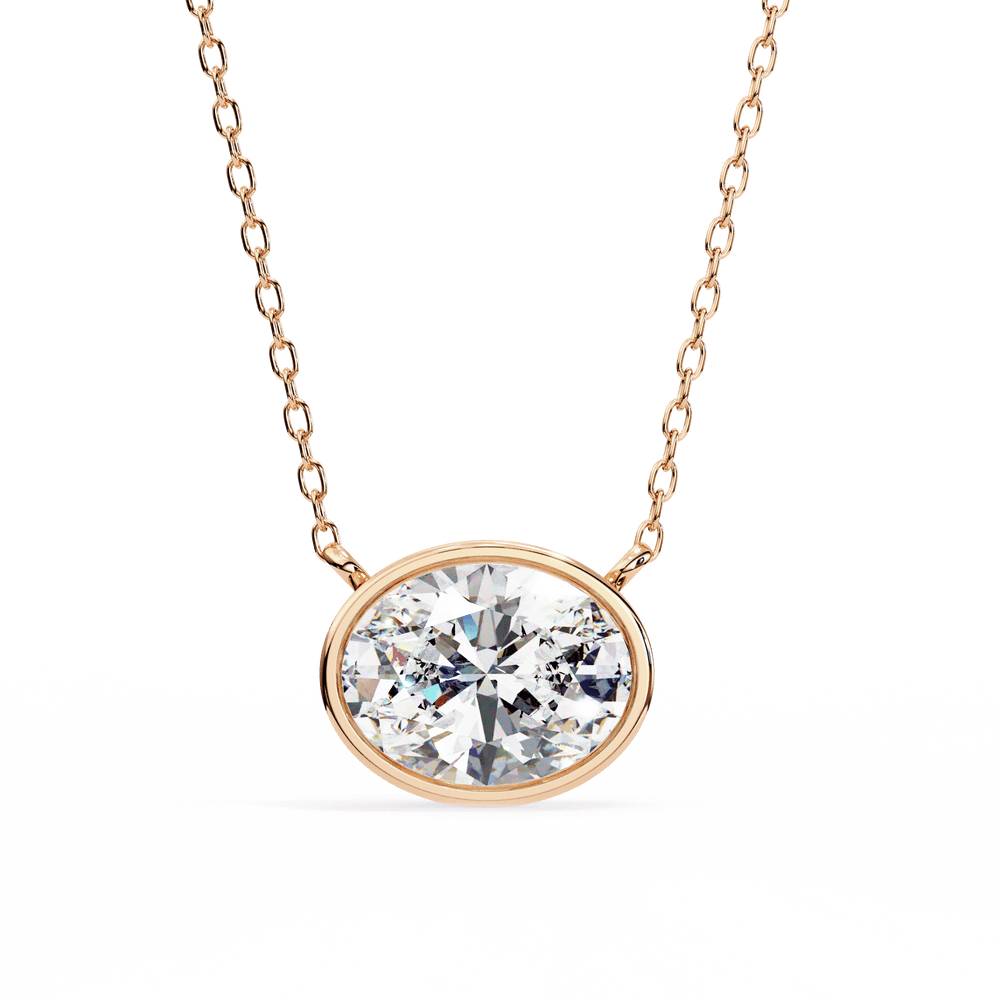Diamond Pendant Necklace | Minimal Pendant | Ozziva