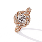 Diamond Ring for Women | Twisted Halo Ring | Ozziva