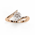 Diamond Ring for Women | Round Bypass Ring | Ozziva