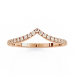 Diamond Wedding Band | Curved Band | Ozziva