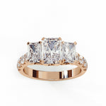 Diamond Ring for Women | Radiant Accent Ring | Ozziva