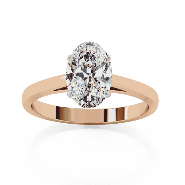 Diamond Engagement Ring | Oval Solitaire | Ozziva