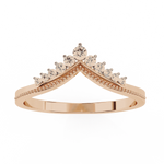 Diamond Wedding Band | Crown Diamond Ring | Ozziva
