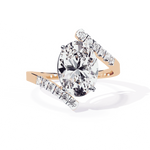 Diamond Ring for Women | Oval Bypass Ring | Ozziva