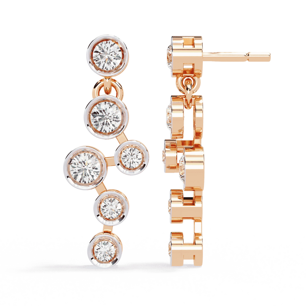 Diamond Stud Earrings for Women | Solitaire Stud | Ozziva