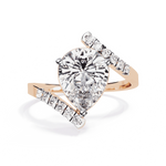 Diamond Ring for Women | Pear Bypass Ring | Ozziva