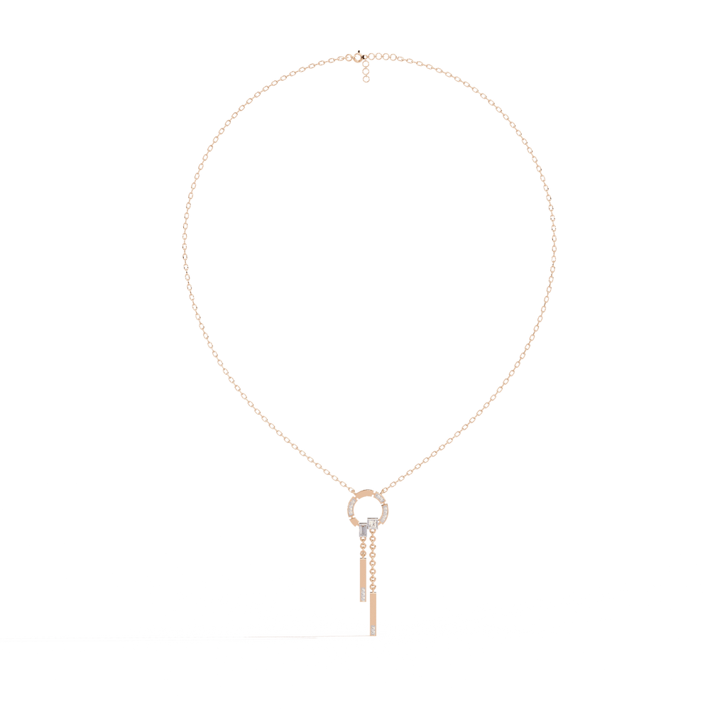 Diamond Necklace for Women | Circle Necklace | Ozziva