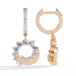 Diamond Hoop Earrings | Elegant Hoops | Ozziva