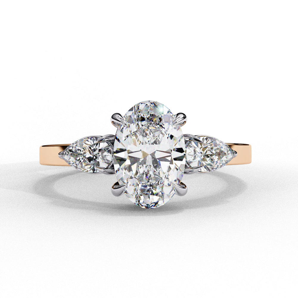 Diamond Engagement Ring | Oval Three Stone | Ozziva