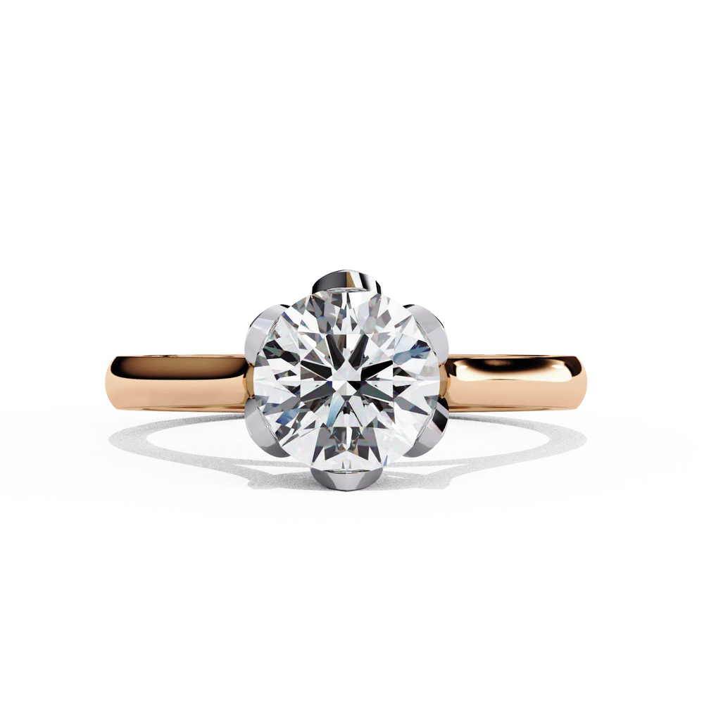 Diamond Ring for Women | Floral Round Ring | Ozziva