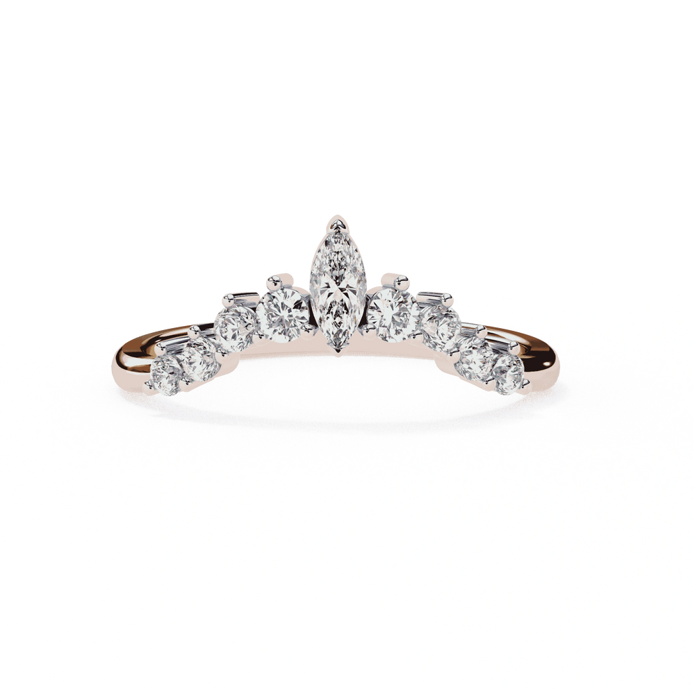 Diamond Wedding Band | Crown Ring | Ozziva