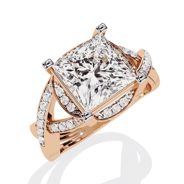 Diamond Ring for Women | Split Shank Ring | Ozziva
