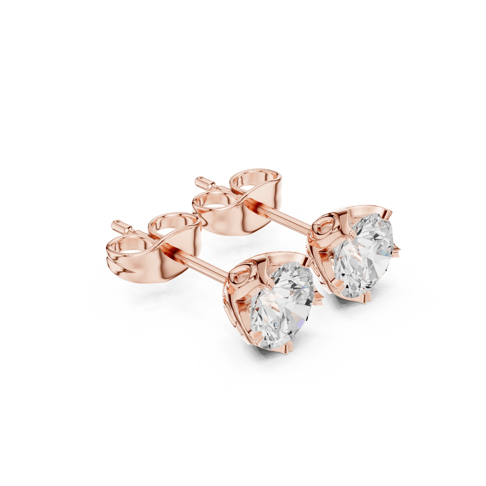 Diamond Stud Earrings | Minimal Diamond Studs | Ozziva