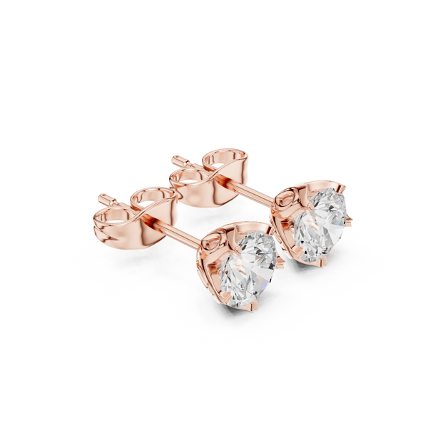 Diamond Stud Earrings | Minimal Diamond Studs | Ozziva