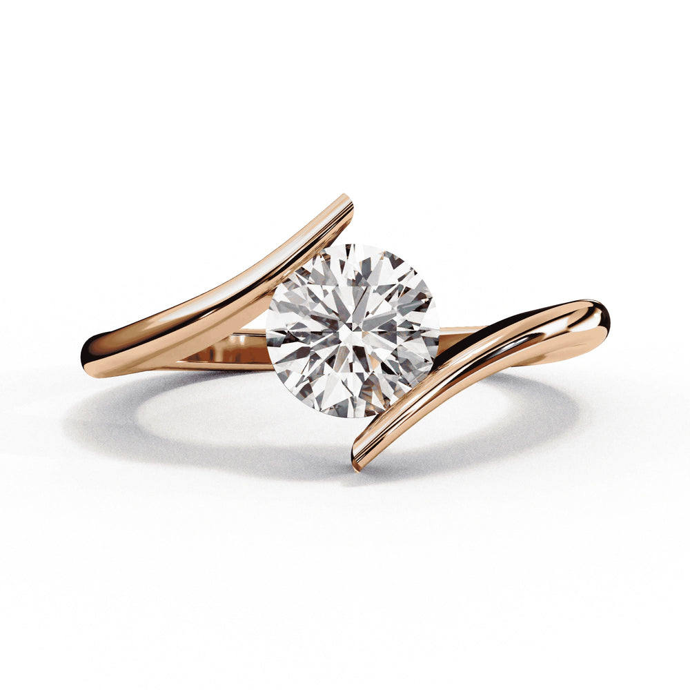 Diamond Ring for Women | Round Bypass Ring | Ozziva
