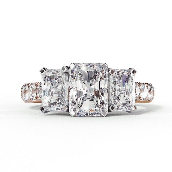 Diamond Ring for Women | Radiant Accent Ring | Ozziva