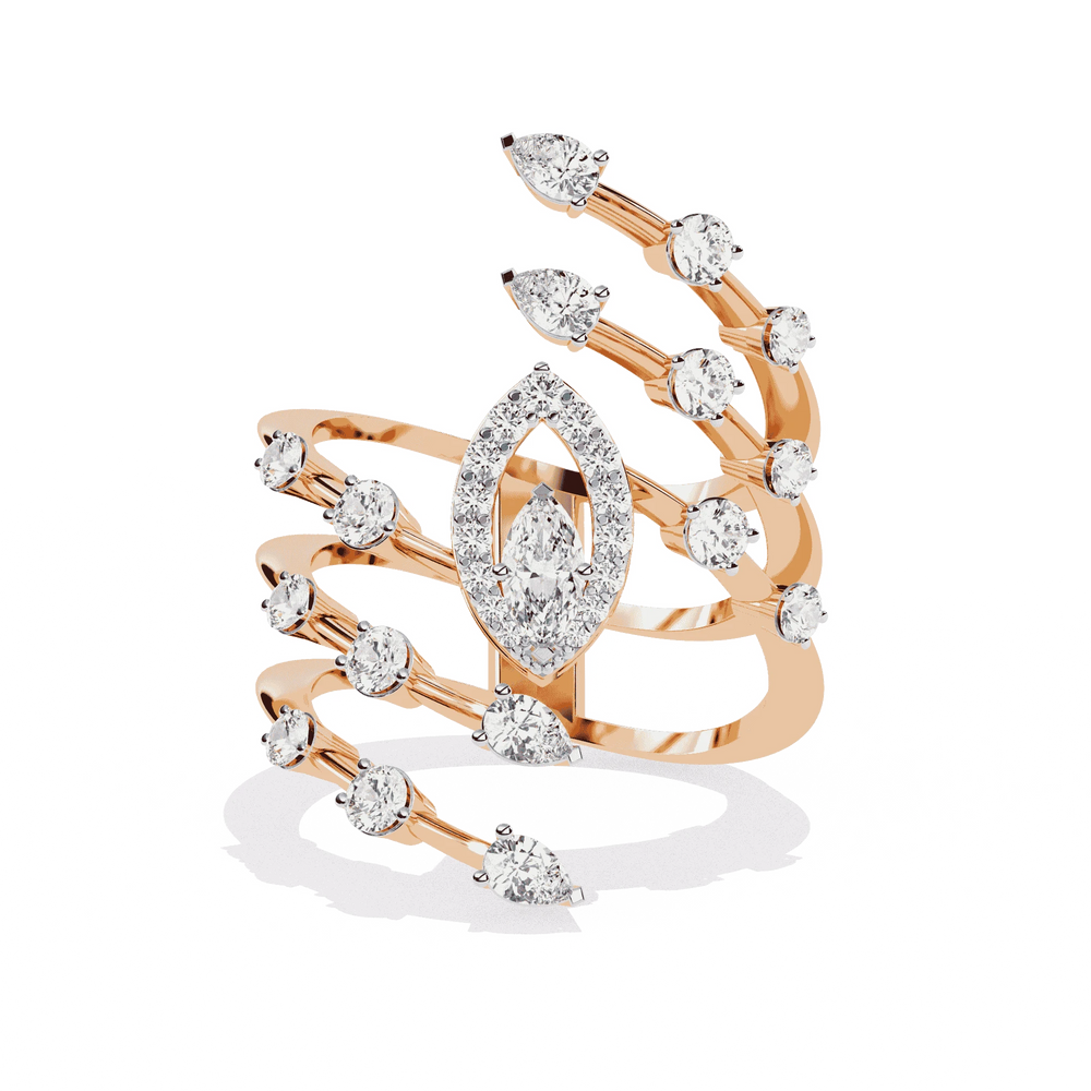Diamond Ring for Women | Multi Band Ring | Ozziva
