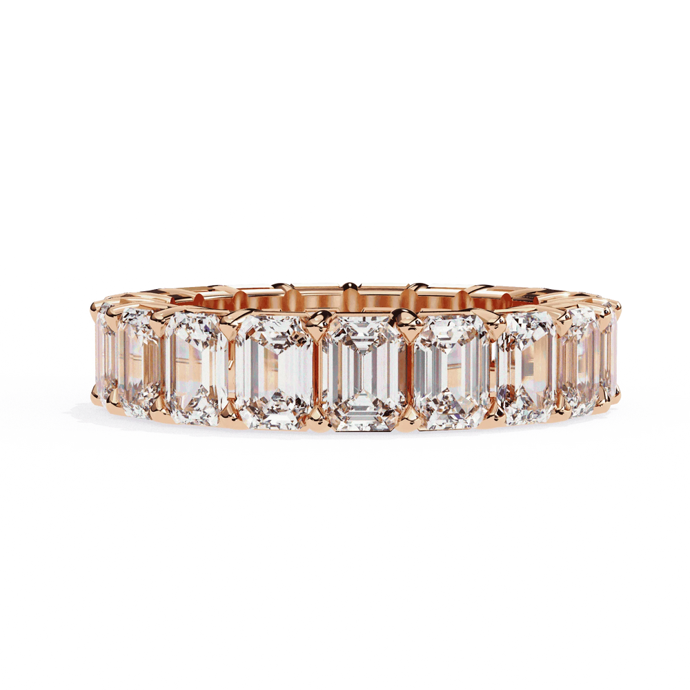 Diamond Eternity Ring | Emerald Cut Band | Ozziva