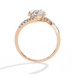 Diamond Ring for Women | Oval Bypass Ring | Ozziva