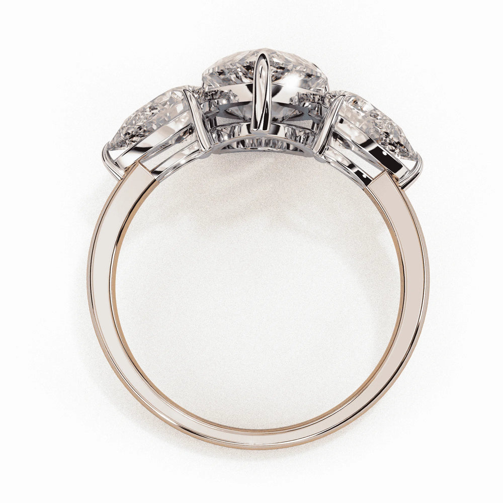 Diamond Engagement Ring | Three Stone Ring | Ozziva
