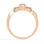 Diamond Engagement Ring | Round Leaf Ring | Ozziva