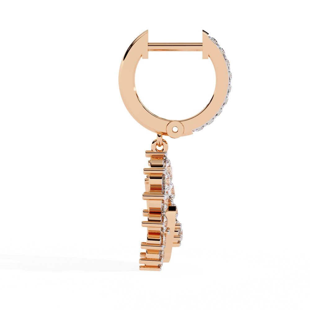 Diamond Hoop Earrings | Elegant Hoops | Ozziva
