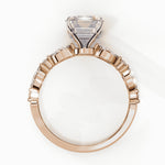 Diamond Ring for Women | Emerald Side Ring | Ozziva