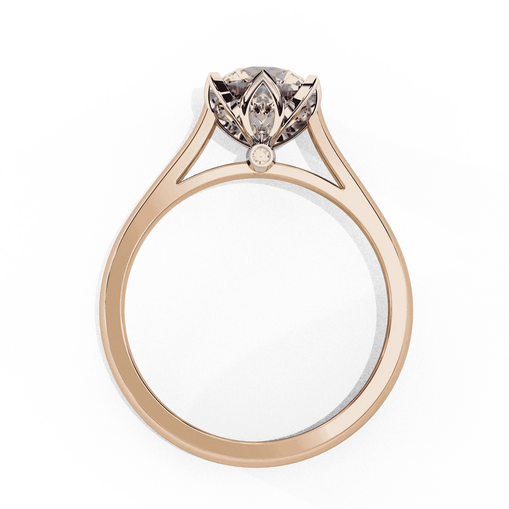 Diamond Ring for Women | Floral Round Ring | Ozziva