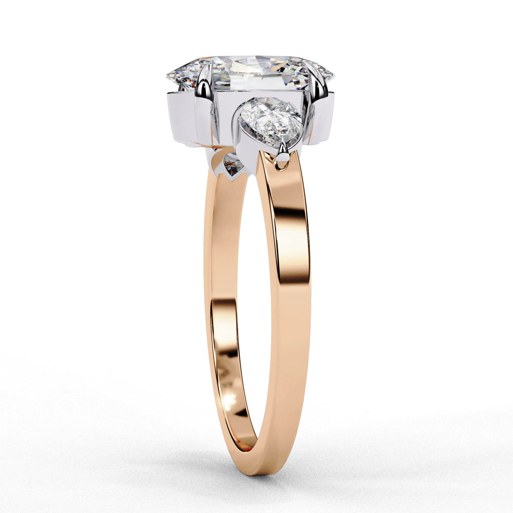 Diamond Engagement Ring | Oval Three Stone | Ozziva