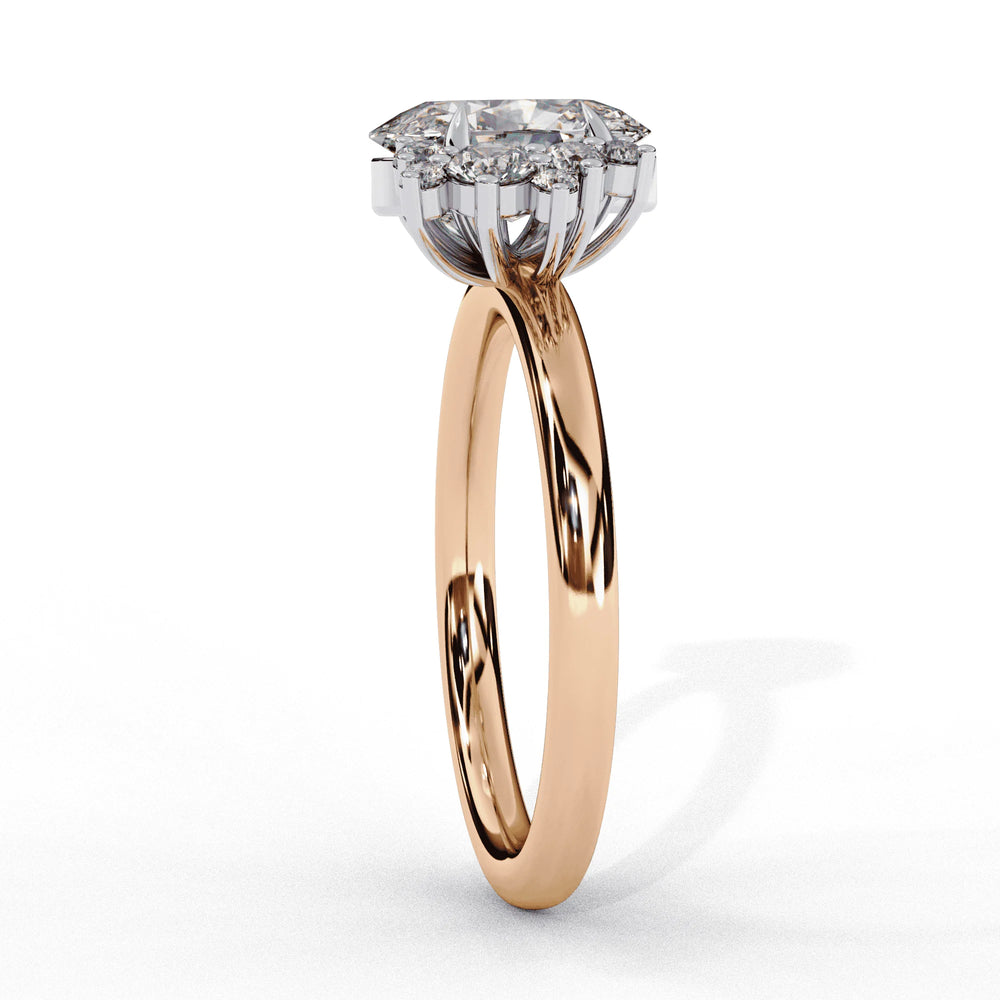 Diamond Engagement Ring | Floral Diamond Ring | Ozziva