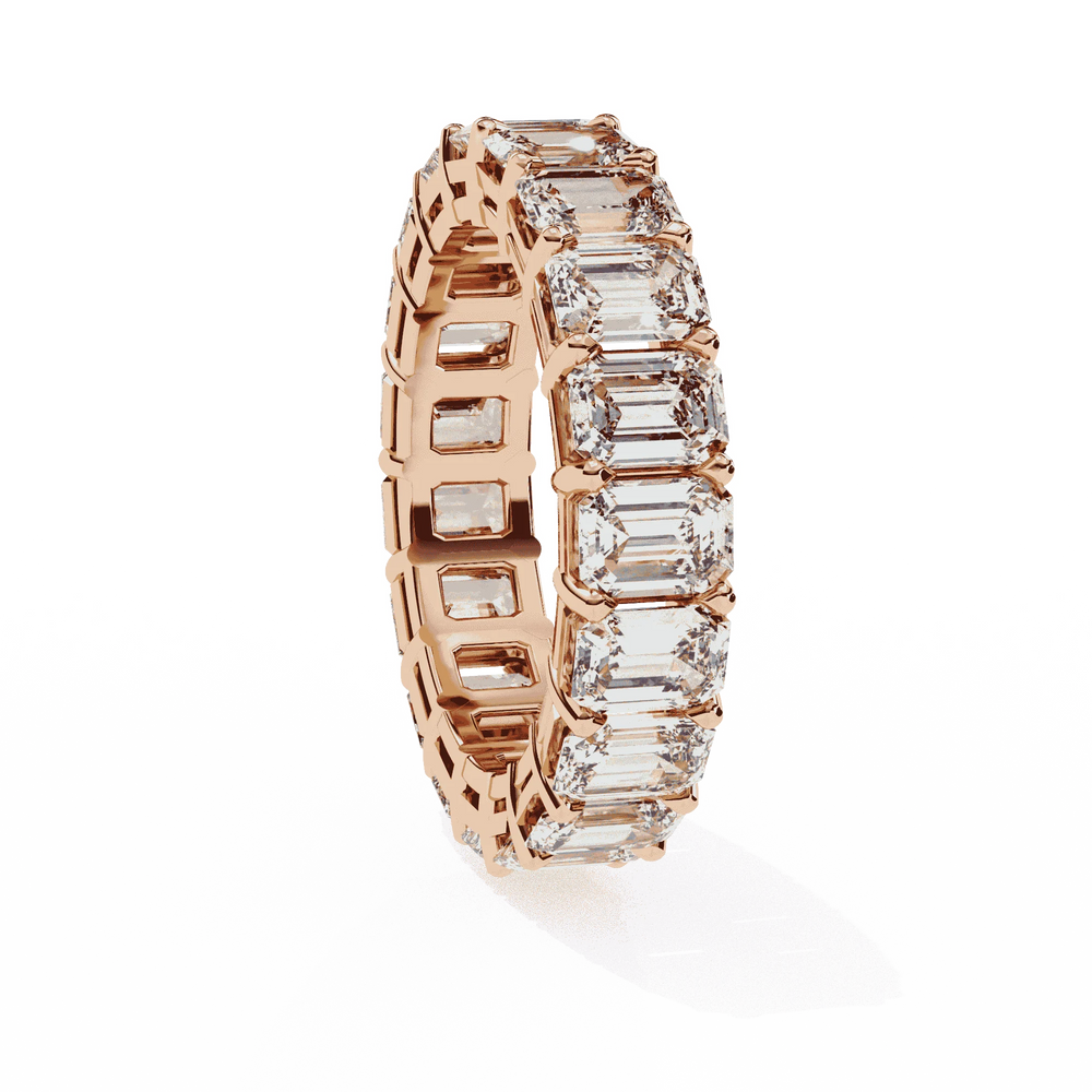Diamond Eternity Ring | Emerald Cut Band | Ozziva