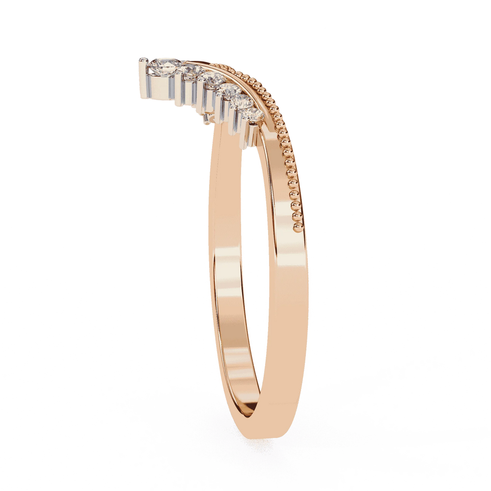 Diamond Wedding Band | Crown Diamond Ring | Ozziva