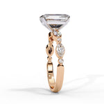 Diamond Ring for Women | Emerald Side Ring | Ozziva