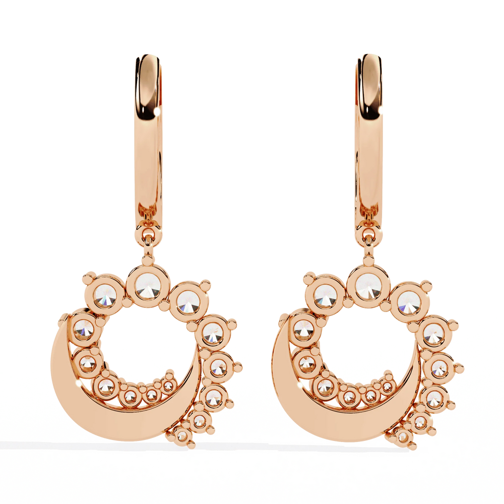 Diamond Hoop Earrings | Elegant Hoops | Ozziva