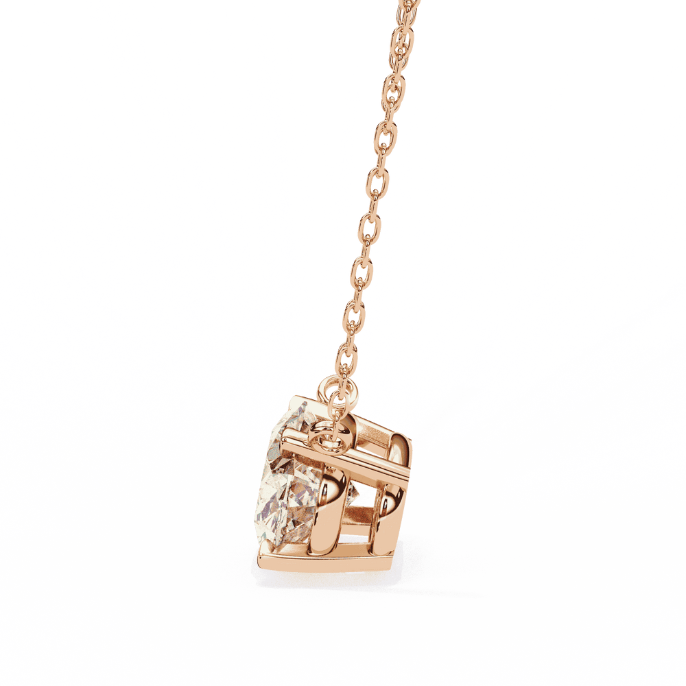 Diamond Pendant Necklace | Oval Diamond Pendant | Ozziva