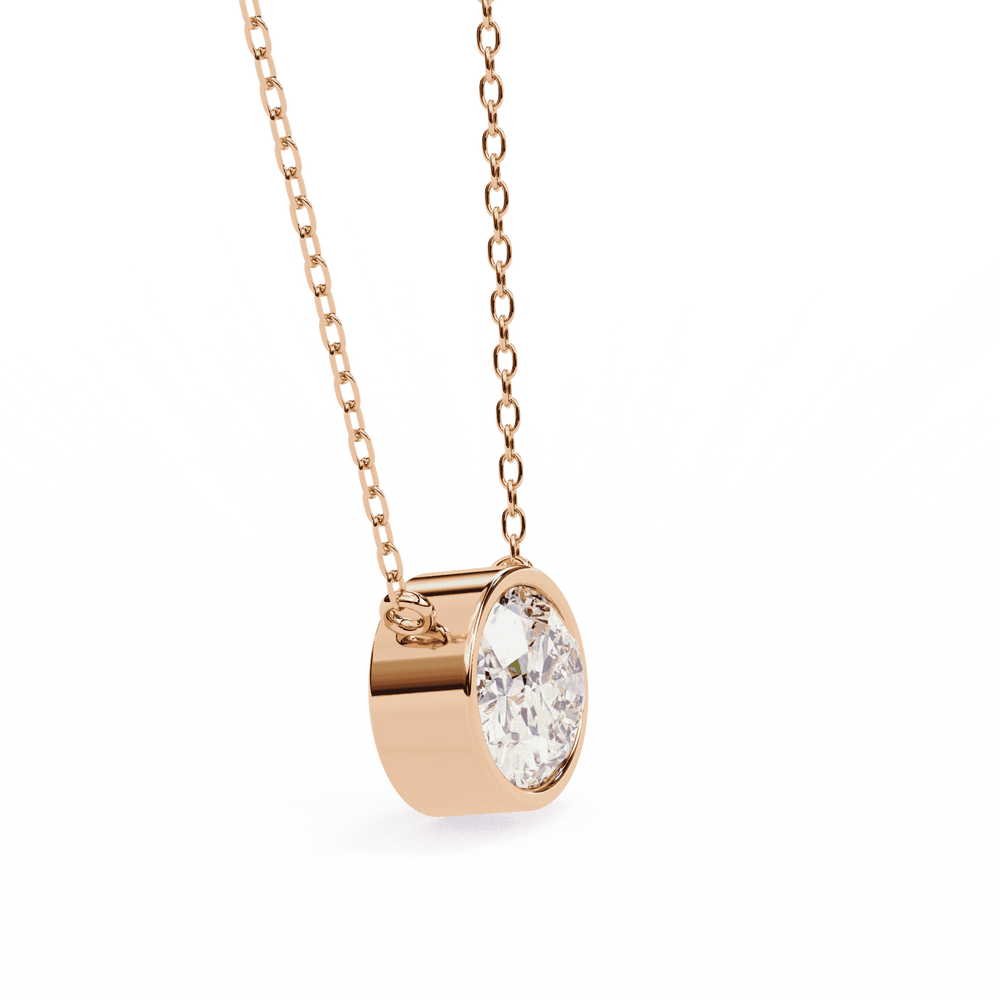 Diamond Pendant Necklace | Minimal Pendant | Ozziva