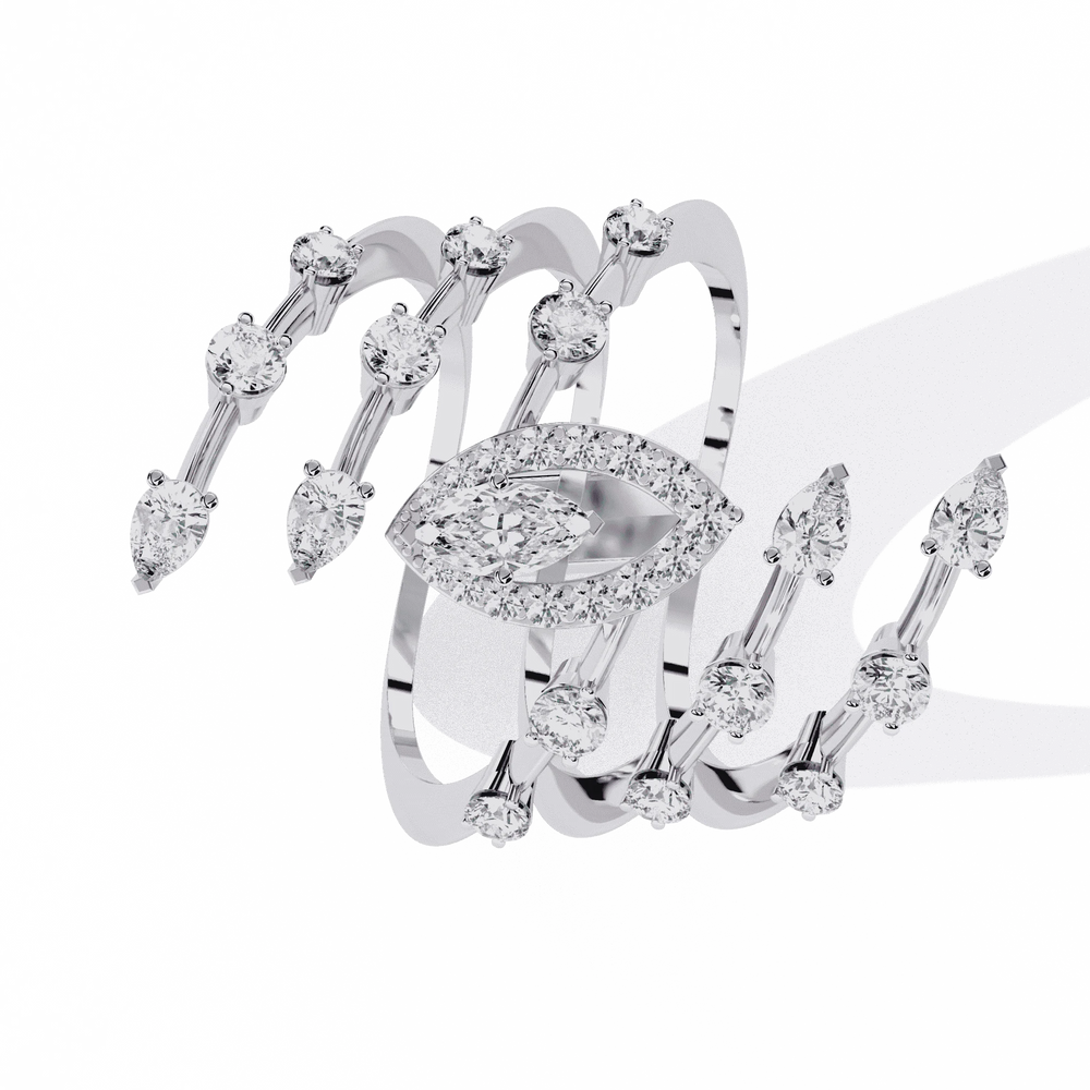 Diamond Ring for Women | Multi Band Ring | Ozziva