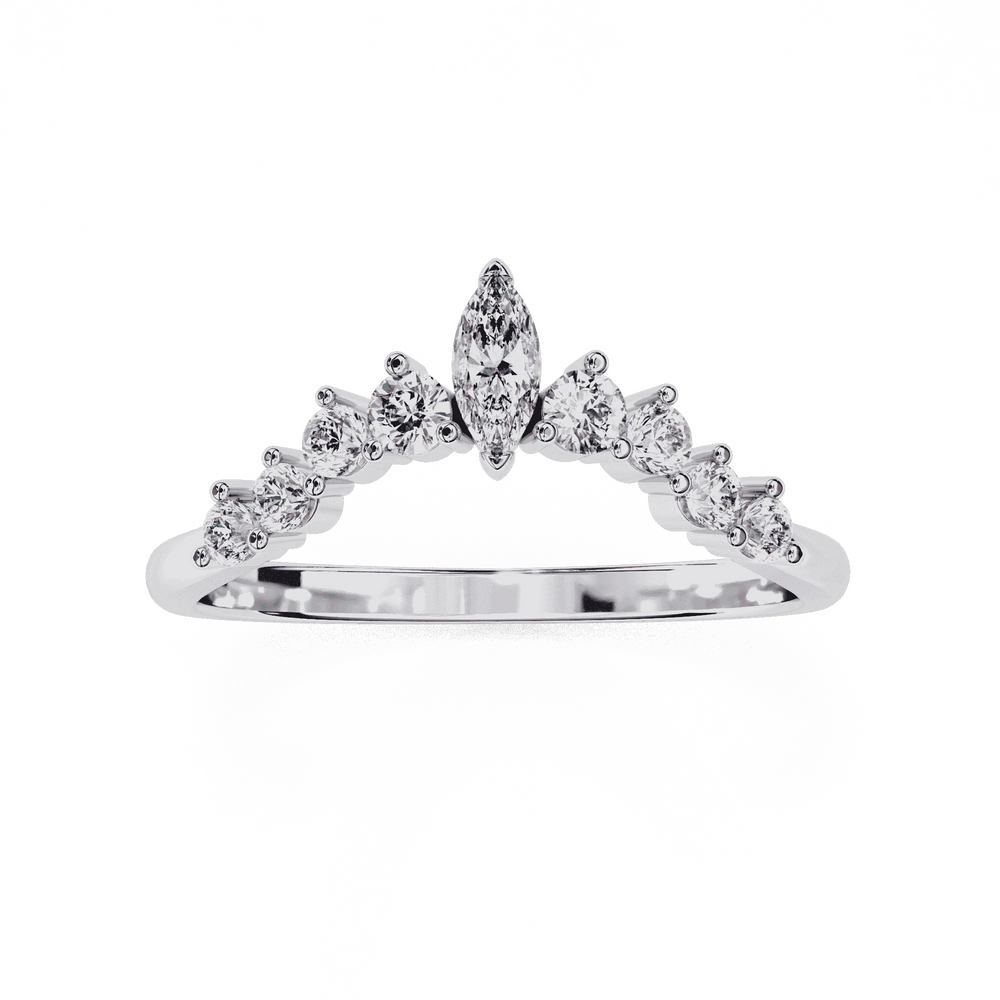 Diamond Wedding Band | Crown Ring | Ozziva