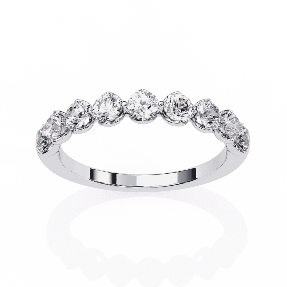 Diamond Band Ring for Women | Graduated Band | Ozziva