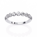 Diamond Band Ring for Women | Graduated Band | Ozziva