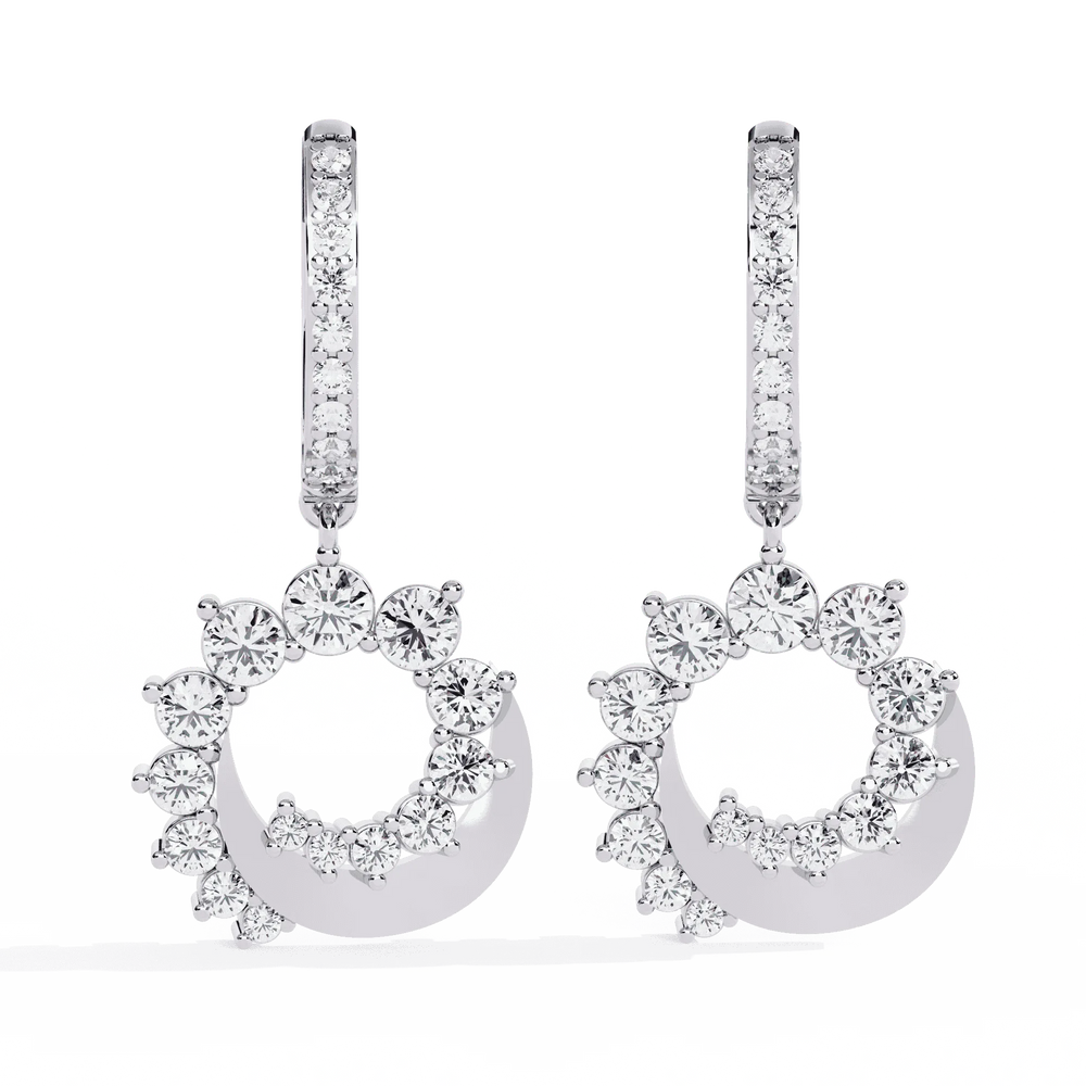 Diamond Hoop Earrings | Elegant Hoops | Ozziva