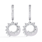 Diamond Hoop Earrings | Elegant Hoops | Ozziva