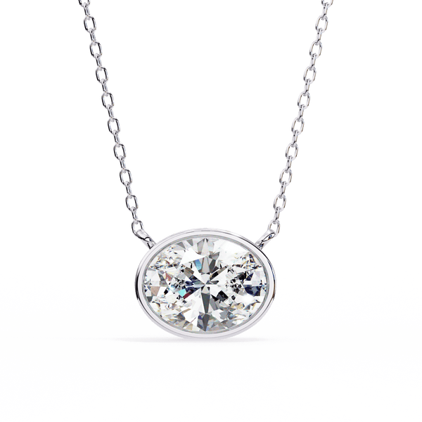 Diamond Pendant Necklace | Minimal Pendant | Ozziva