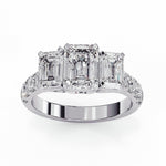 Diamond Ring for Women | Emerald Cut Ring | Ozziva