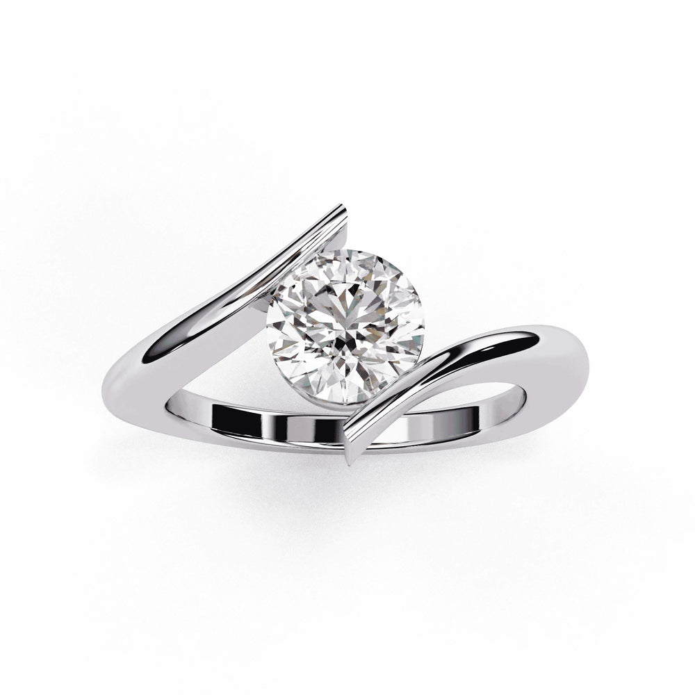 Diamond Ring for Women | Round Bypass Ring | Ozziva