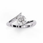 Diamond Ring for Women | Round Bypass Ring | Ozziva