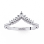 Diamond Wedding Band | Crown Diamond Ring | Ozziva