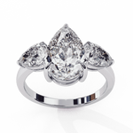 Diamond Engagement Ring | Three Stone Ring | Ozziva