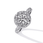 Diamond Ring for Women | Twisted Halo Ring | Ozziva