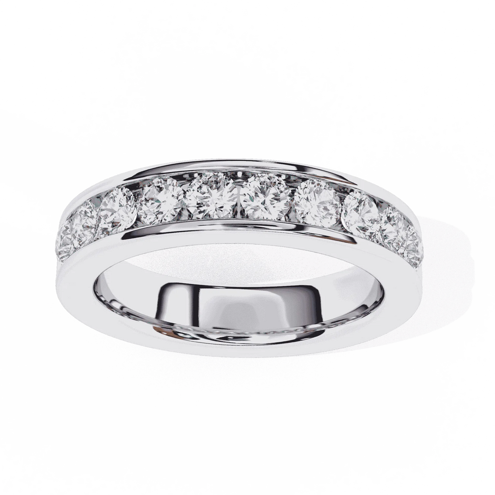 Diamond Band Ring for Women | Channel Band | Ozziva